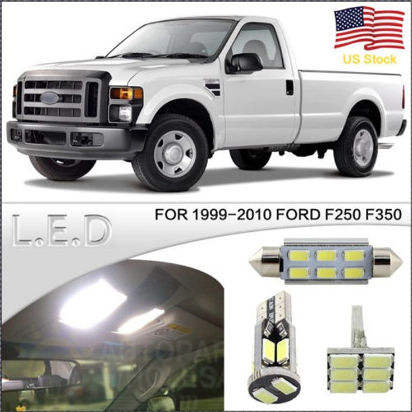 Kit De Interior Led Luces Paquete Blanco 10pcs Para 1999-201 1 Kit De Interior Led Luces Paquete Blanco 10pcs Para 1999-201 1