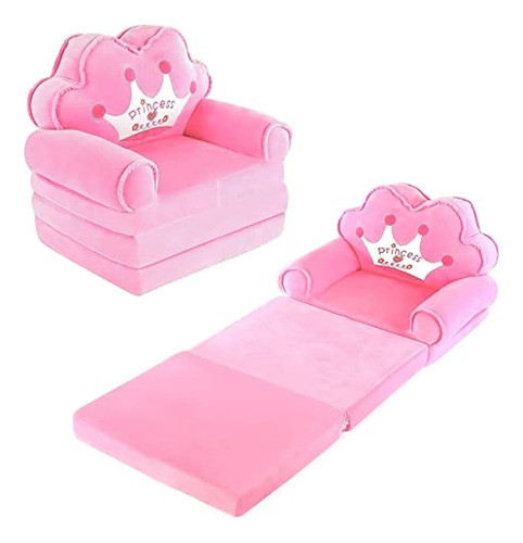 Sofá Plegable Para Niños, Silla De Princesa Plegable Para Ni 0