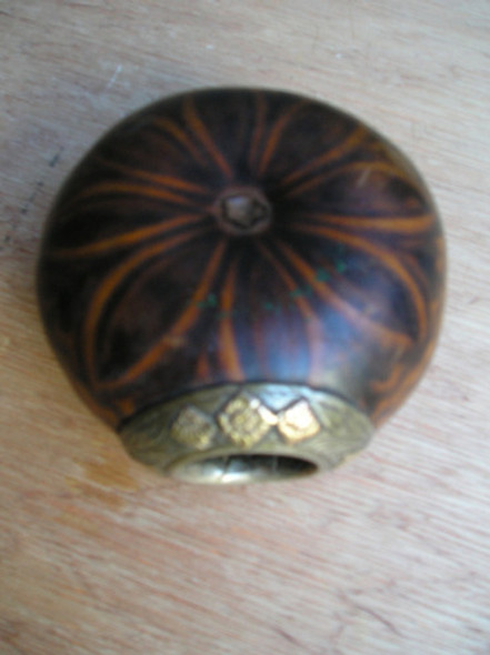 Mate Galleta Antiguo Virola Plata Y Oro De Buen Tamaño 1