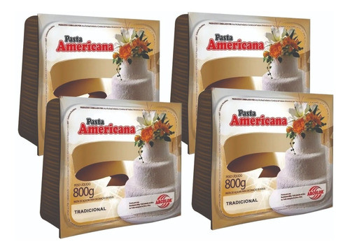 Pasta Americana Tradicional Arcolor 800g Com 4 Unidades 0