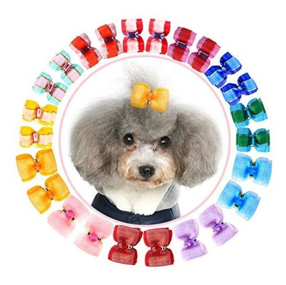 Yoy 24 Pcs12 Pares Adorable Grosgrain Cinta Pet Dog Hair Arc 0