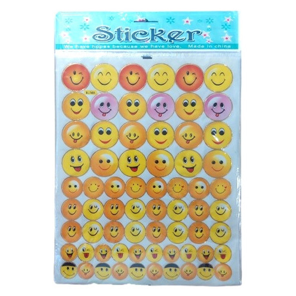 Stickers Autoadhesivos Emoji Caritas 20x25 Pack X 50 U 0