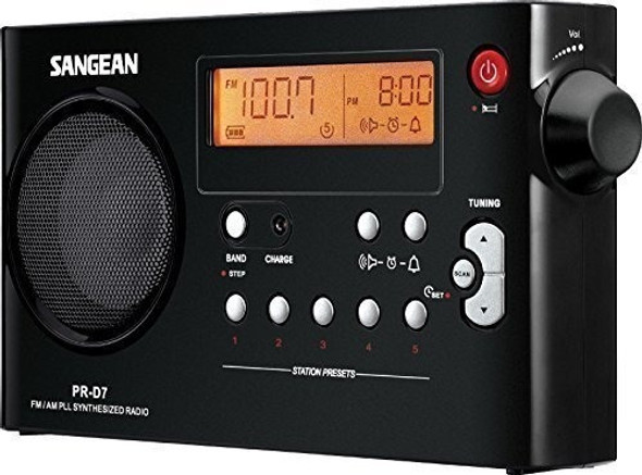 Radio Portatil Recargable Digital Sangean Pr-d7 Bk Am / Fm - 1