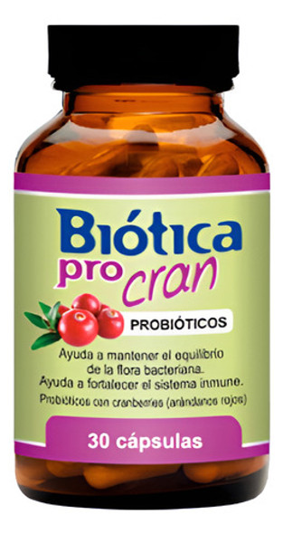 Biotica Pro Probiótico Cranberry Pastillas 30 Unidades 0