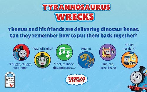 Book : Thomas And Friends Tyrannosaurus Wrecks 6-button Son 1