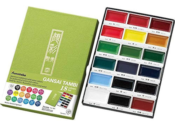 Zig Kuretake Gansai Tambi 18color Painting Set 0