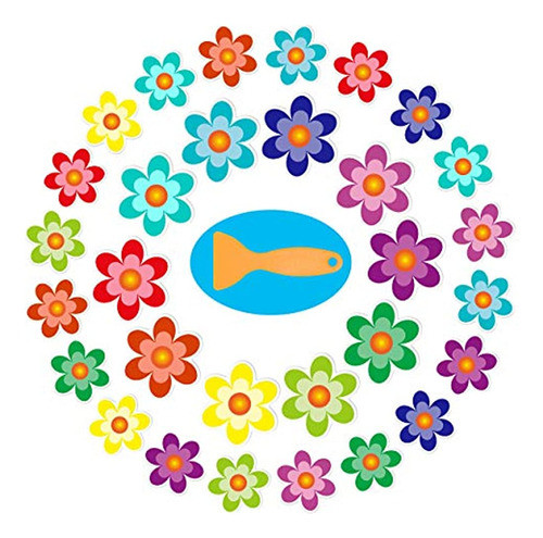 ~? Hebayy 30 Pegatinas Antideslizantes Para Bañera Con Flore 0
