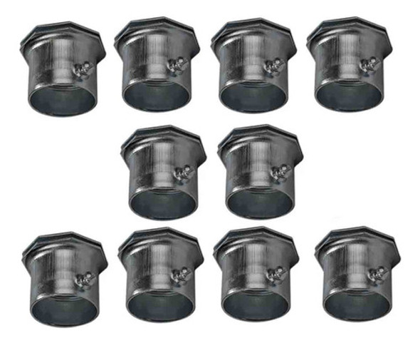 Conector Hierro Metalico 3/4 Mindan Electricidad Pack X 10 0