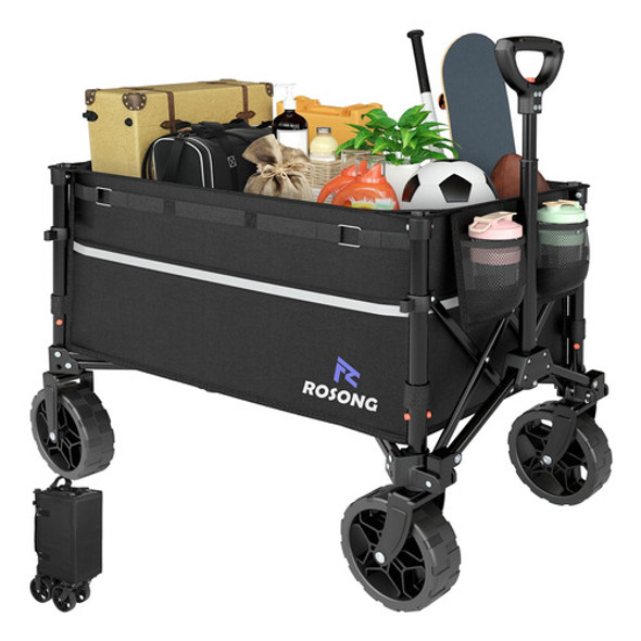 Carro Plegable Con Ruedas Playa Camping Compras Rosong 0