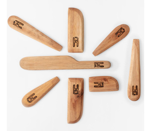 Lamas De Madera Artesanal Para Ceramica Huellas En El Barro 0