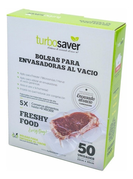 Bolsas Para Envasadora Al Vacío Turbosaver 50 Unid. 22x30 Cm 0 Bolsas Para Envasadora Al Vacío Turbosaver 50 Unid. 22x30 Cm 0