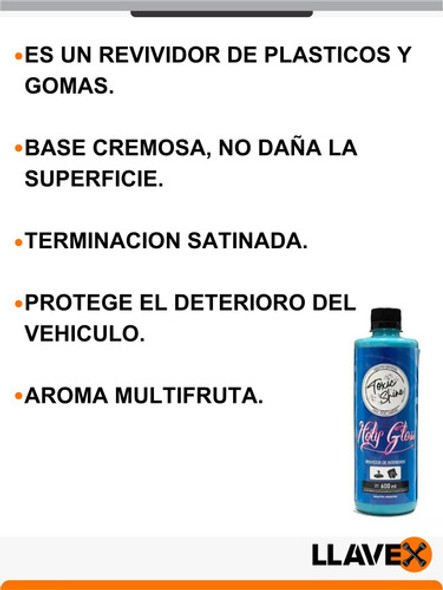 Holy Gloss Acondicionador Plasticos Toxic Shine 600ml 1
