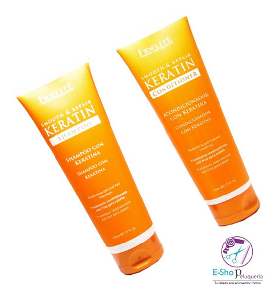 Shampoo Y Acondicionador Keratin Fidelité Antifrizz 0
