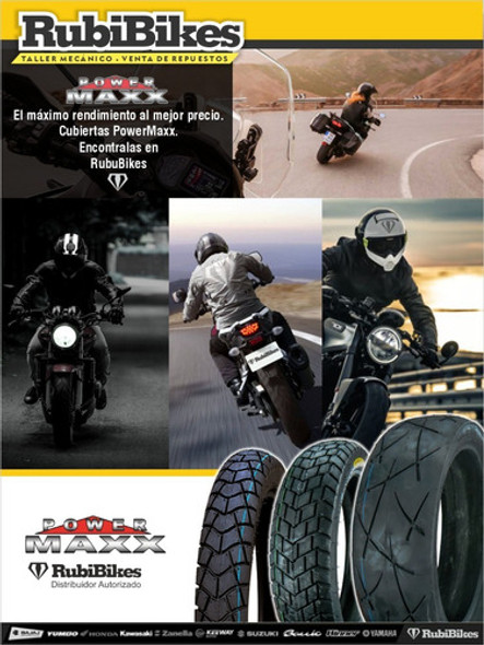 Cubierta Moto Con Cámara 4.10-18 Rm-007. Power Maxx 1