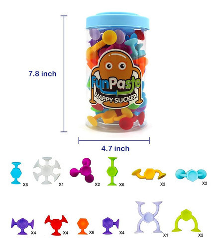 ~? Xmasmate Suction Toys Bath Toy Set - 42 Pcs Juguetes De C 1