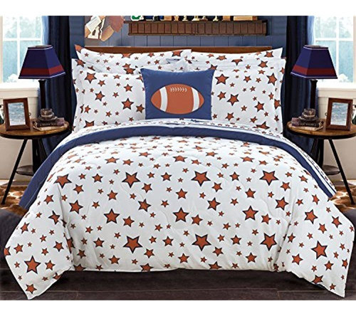 Chic Home Allstar - Edredón Reversible De 6 Piezas Con Estam 1