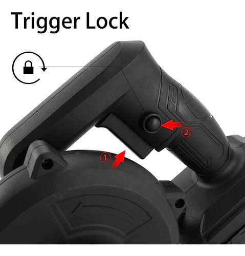 Mini Soplador Negro, Soplador Pequeño Inalámbrico 2 En 1 Con 1
