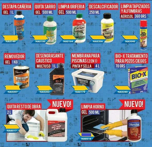 Quita Sarro En Gel Merclin Medio Litro Na5150 Oportunidad!! 1