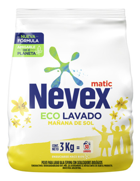Jabón En Polvo Matic Mañana De Sol Nevex 3 Kg. 0