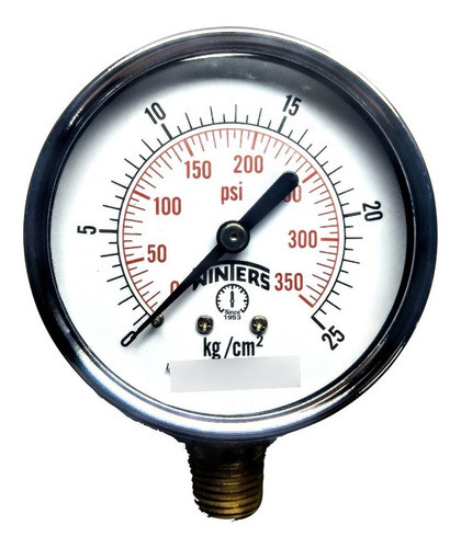 Manómetro 63mm Diam. 0-375psi/0-25kg/cm2 Pem217r3r1s Winters 0