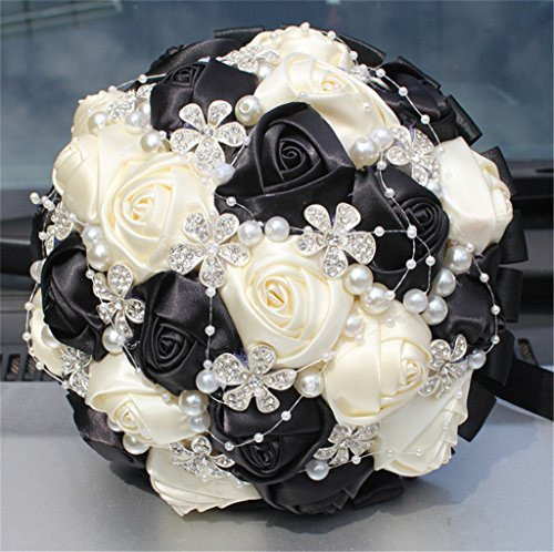 S-ssoy Customlize Ramo De Novia Hecho A Mano Rosas De Seda C 1