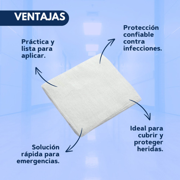 Gasas Estériles En Sobres De 10 Unidades 10x10cm X50 Sobres 1