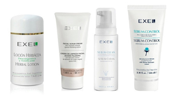 Kit Piel Grasa,cr/pulidora,sebum Clean,sebum Control Y Loción Herbácea. 0