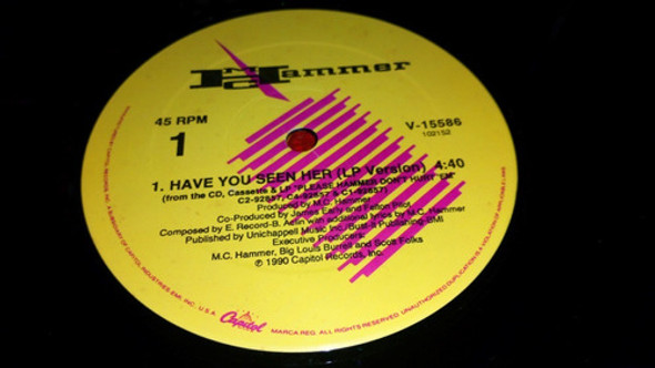 Mc Hammer Have You Seen Her Vinilo Maxi Usa 1990 Excelente 1