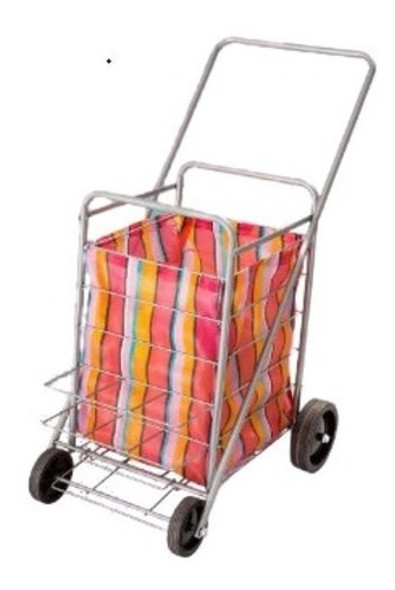 Changuito 4 Ruedas Chango De Compras Canadiense C Botellero 0