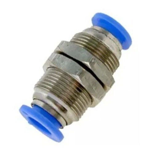 Conexão Pneumática Emenda Passa Muro União Painel 8mm -10pçs 0