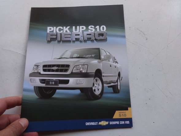 Folleto Agencia Chevrolet S10 Pick Up No Catalogo No Manual 0