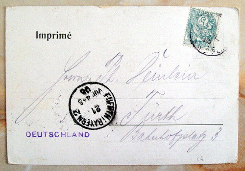 Francia - Postal Antigua Color 1905 A Alemania Yv. 111 L3033 0