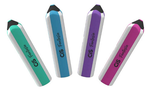 Borracha Escolar Formato De Lápis Fantasia Cor: Azul Claro 1