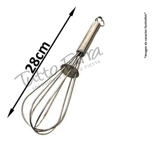 Batidor Manual Mediano Acero Reposteria Tf 1