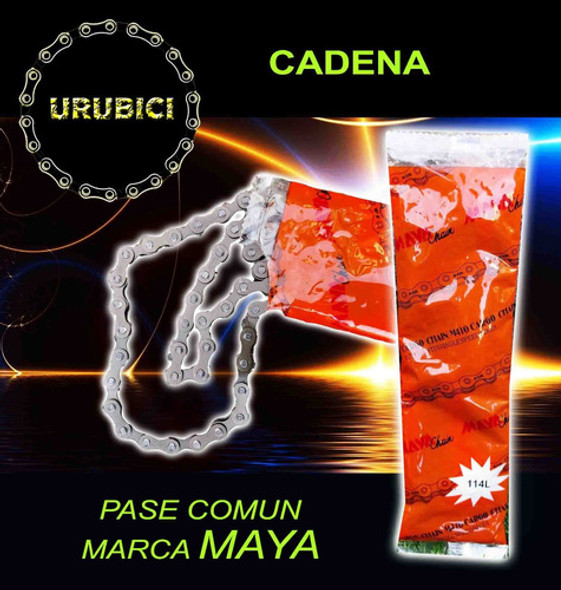 Cadena Maya Para Bicicleta 1/2 X 1/8 X 114 L Pase Comun. 1