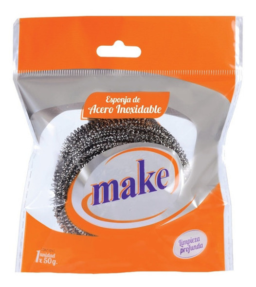 Esponja Acero Inoxidable 15 Gr Make ( Pack X 12 Unid ) 0