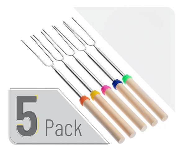 Palos De Asar Extendibles De Acero Inoxidable, 81 Cm Para S 1 Palos De Asar Extendibles De Acero Inoxidable, 81 Cm Para S 1