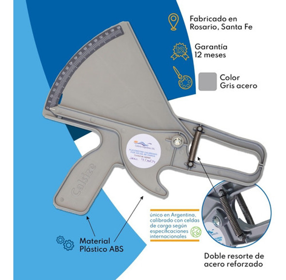 Plicometro Medidor De Pliegues + Cinta Métrica Policarbonato 1