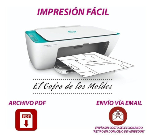 Molde Digital Falda Lycra C/bolsillos, Pack Talles S Al Xxl 1