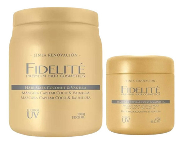 Kit Fidelite Coco Y Vainilla Renovacion Mascara 1000g + 270g 0
