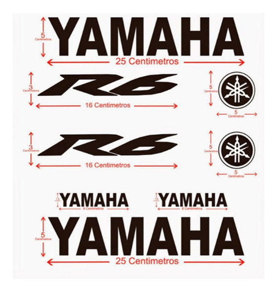 Kit Calcos Yamaha R6 Pegotines Moto 0 Kit Calcos Yamaha R6 Pegotines Moto 0