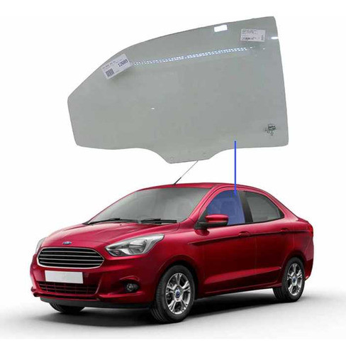 Vidro Porta Traseira Direita Ford Ka+ 2017 Glasstech 0