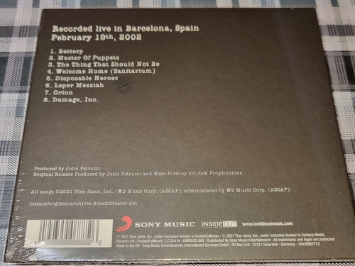 Dream Theater  - Máster Of The Puppets - Live In Barcelona 1