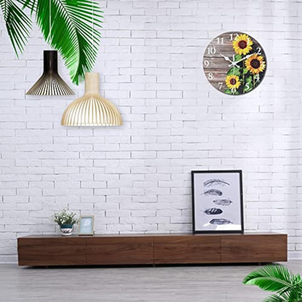 Reloj De Pared Redondo Con Decoración De Cocina De Girasol D 1