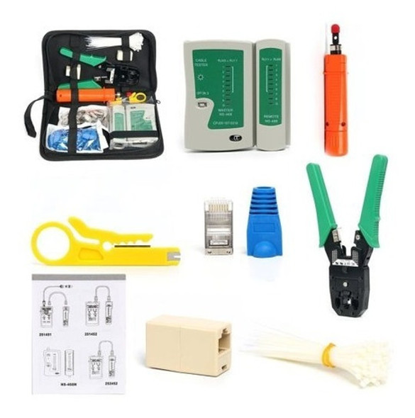 Conjunto De Red Ethernet Lan Herramientas Kit Rj45 Cat5e Cat 0