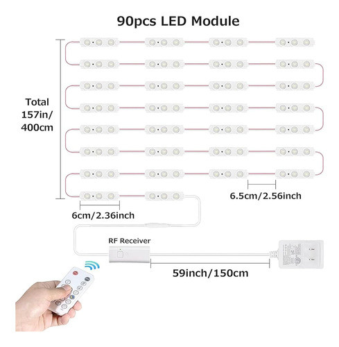 Luz De Espejo De Vanidad Kintion Led, Estilo Hollywood 90pcs 1