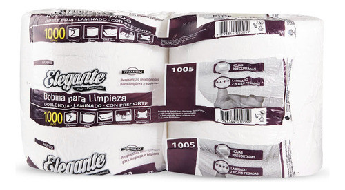 Papel Tissue (24cm) Elegante Doble Hoja Precorte X 4 Rollos 0