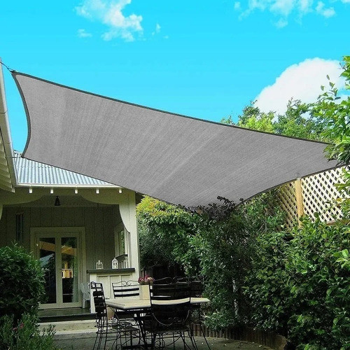 Malla Toldo Vela Alta Calidad 8 X 8 Metros Filtro Uv98% Gris 1