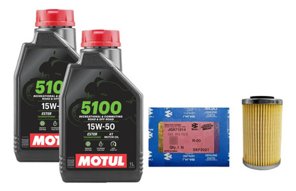 Kit Service Filtro Aceite Motul 5100 Bajaj Dominar 400 - Gm! 0