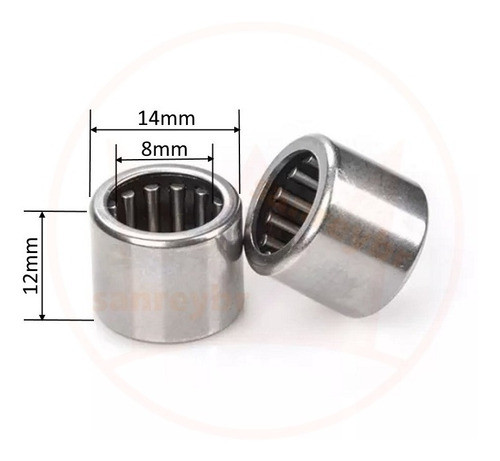 Kit 4 Rolamentos De Agulha Hk081412 (37942/8) Ø8xø14x12mm 1